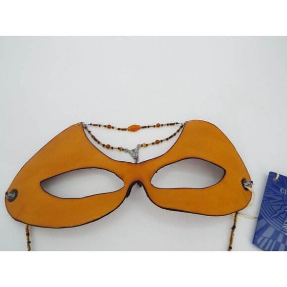 Cirque Du Soleil Leather Beaded Mask Signed Wendy Klein NWT - Picture 5 of 8